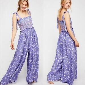 Free People Color My World Floral Jumpsuit